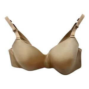 Soma Vanishing Back Wireless Bra 38C Beige Nude Full Coverage Comfort Bra